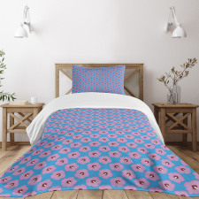 Feminine Exotic Hibiscus Bedspread Set