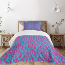 Modern Squares Bedspread Set