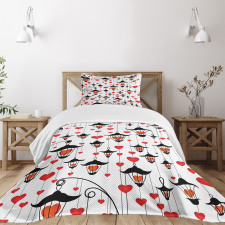 Lanterns and Hearts Bedspread Set