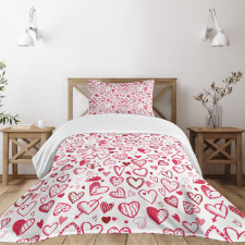 Valentine Hearts Arrow Bedspread Set