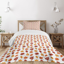 Fall Leaf Sketches Bedspread Set