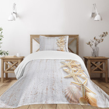 Seashells and Starfish Bedspread Set