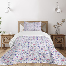 Planets Celestial Items Bedspread Set