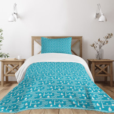 Lighthouse Waves Sailboat Bedspread Set