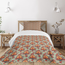 Flying Animal Nest Hearts Bedspread Set