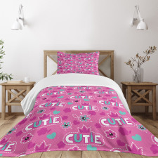 Crown Pattern Flower Bedspread Set