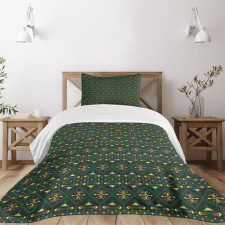 Tribal Motifs and Shapes Print Bedspread Set