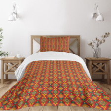 Geometric and Tribal Layout Bedspread Set