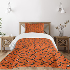 Flying Bats Repetition Bedspread Set