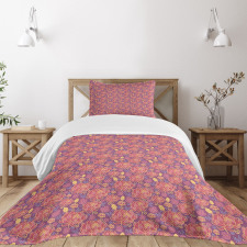 Flowers and Swirls Bedspread Set