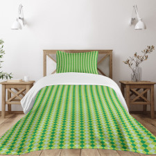 Diagonal Square Art Bedspread Set