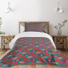 Cheerful Blooming Petals Bedspread Set