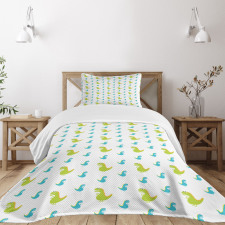 Dinosaur Animal Cartoon Art Bedspread Set