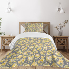 Old Hydrangea Flowers Bedspread Set