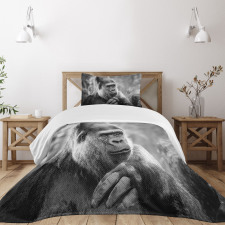 Close up Shot Ape Animal Bedspread Set