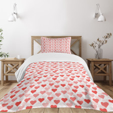 Love Arty Hearts Bedspread Set