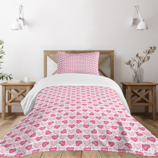 Floral Love Heart Bedspread Set