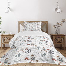 Wild West Cowboy Bear Bedspread Set