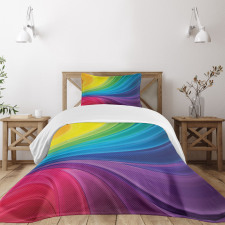 Abstract Smooth Lines Bedspread Set