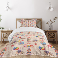 Watercolor Circus Art Bedspread Set