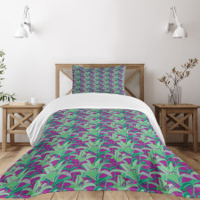 Close up Hawaiian Plants Bedspread Set