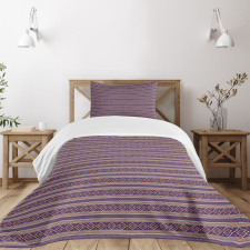 Zigzags V Shapes Geometric Bedspread Set