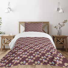 Houses and Birds on Dots Bedspread Set