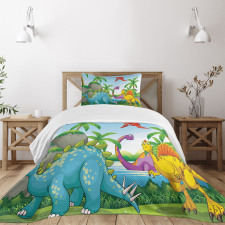 Dinosaurs in the Jungle Bedspread Set