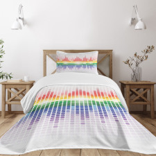 Vibrant Colors Club Disco Bedspread Set