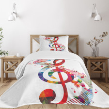 Notes Rhythm Artwork Bedspread Set