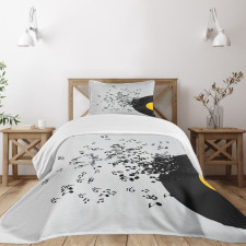 Flying Notes Album Dance Bedspread Set