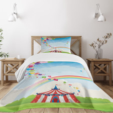 Circus Rainbow Clouds Bedspread Set