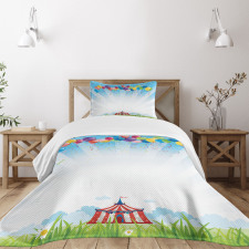 Balloon Clear Sky Travel Bedspread Set