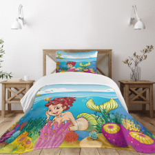 Palm Trees in Island Bedspread Set