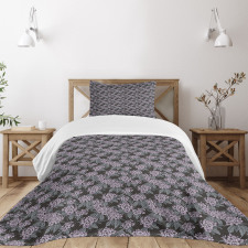 Hydrangea Bouquets Leaves Bedspread Set