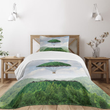 Hot Air Balloon Mountain Bedspread Set