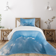 Sunburst Theme Lines Bedspread Set