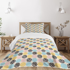 Round Circles Animal Skin Bedspread Set