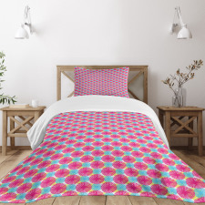 Fresh and Energetic Floral Bedspread Set