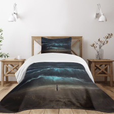 Gothic Wave Alone Woman Bedspread Set