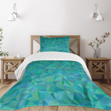 Triangle Mosaic Design Bedspread Set