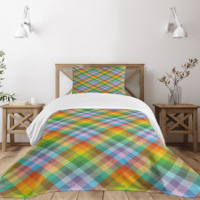 Colorful Summer Madras Style Bedspread Set