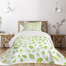 Summer Spring Garden Leaf Bedspread Set