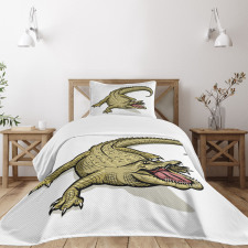 Exotic Wild Crocodile Bedspread Set
