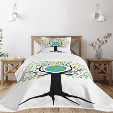 Green Friendly Earth Bedspread Set