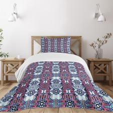 Rhythmic Modernized Tribal Bedspread Set