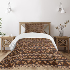 Primitive Motif Earthy Tone Bedspread Set