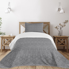 Symmetric Greyscale Motifs Bedspread Set