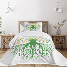 Colorful Tree Art Bedspread Set