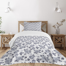 Vintage Roses Floral Art Bedspread Set